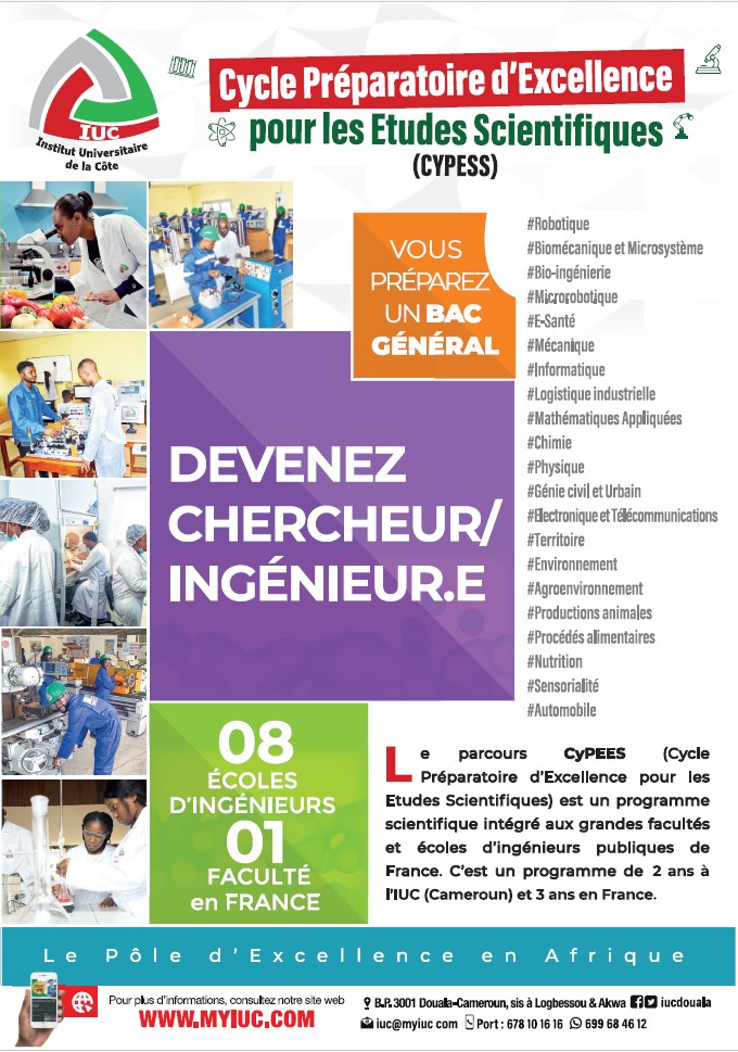 CYCLE PREPARATOIRE D’EXCELLENCE POUR LES ETUDES SCIENTIFIQUES (CYPESS) CYCLE PREPARATOIRE D’EXCELLENCE POUR LES ETUDES SCIENTIFIQUES (CYPESS)